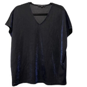 Vero Moda Sparkly Translucent V-Neck Tee Size Large